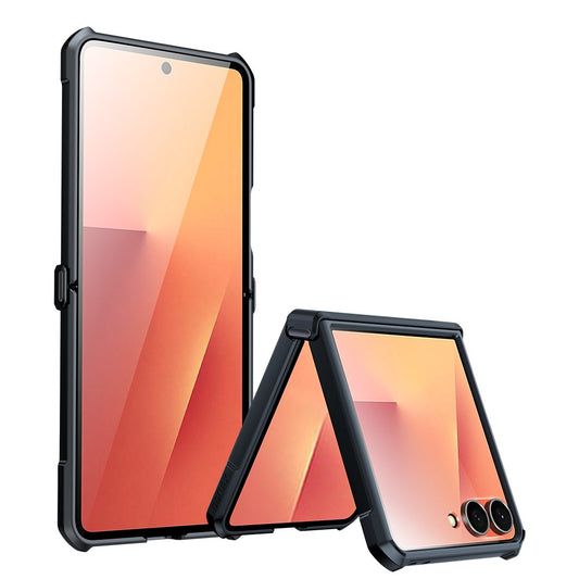 XUNDD For Samsung Galaxy Z Flip7 5G Case TPU + Acrylic Phone Cover with Small Screen Protector