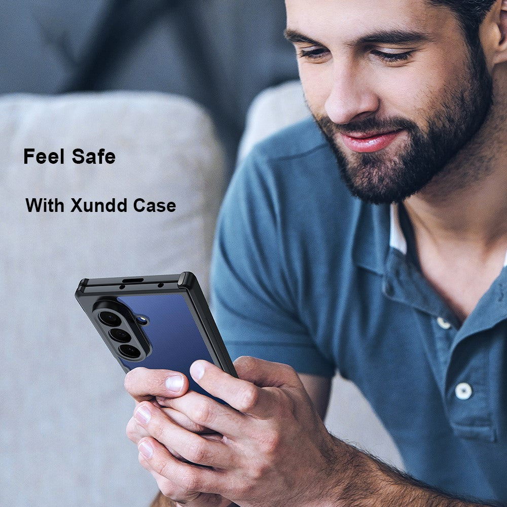 XUNDD For Samsung Galaxy Z Fold7 5G Case TPU + Acrylic Phone Cover with Front Screen Protector