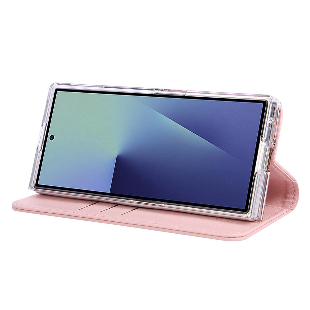 ABEEL For Samsung Galaxy Z Fold7 5G Phone Case RFID Blocking Leather Flip Cover - Pink