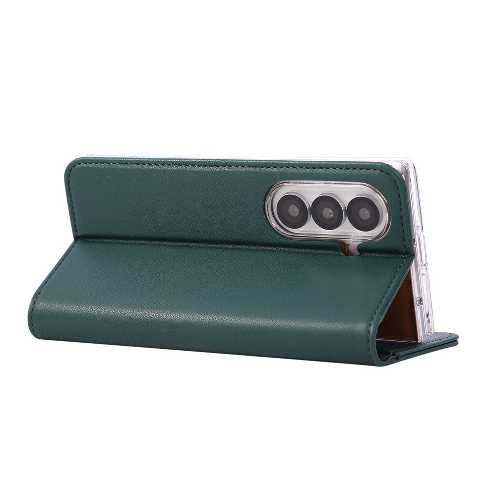 ABEEL For Samsung Galaxy Z Fold7 5G Phone Case RFID Blocking Leather Flip Cover - Green