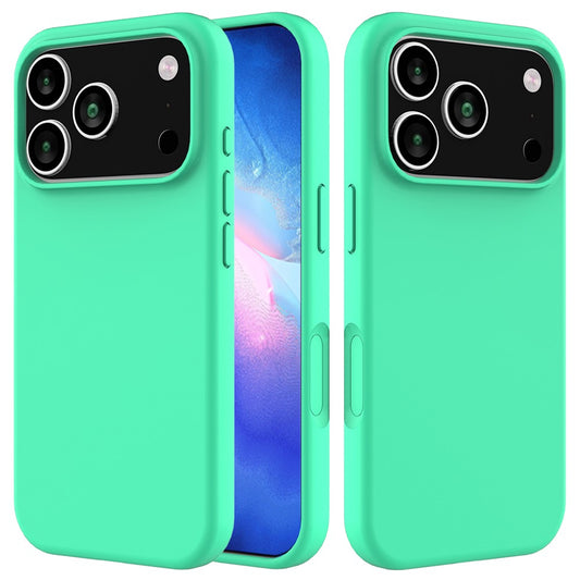 For iPhone 17 Pro Max Case Drop Proof Liquid Silicone Soft Lining Back Phone Cover - Green