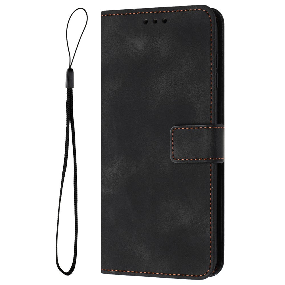 For iPhone 17 Pro Max Case Solid Color Leather Wallet Protective Phone Cover - Black