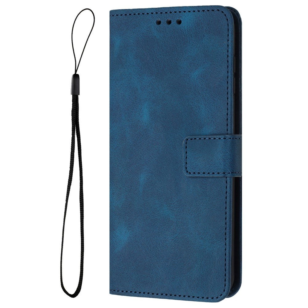 For iPhone 17 Pro Max Case Solid Color Leather Wallet Protective Phone Cover - Blue