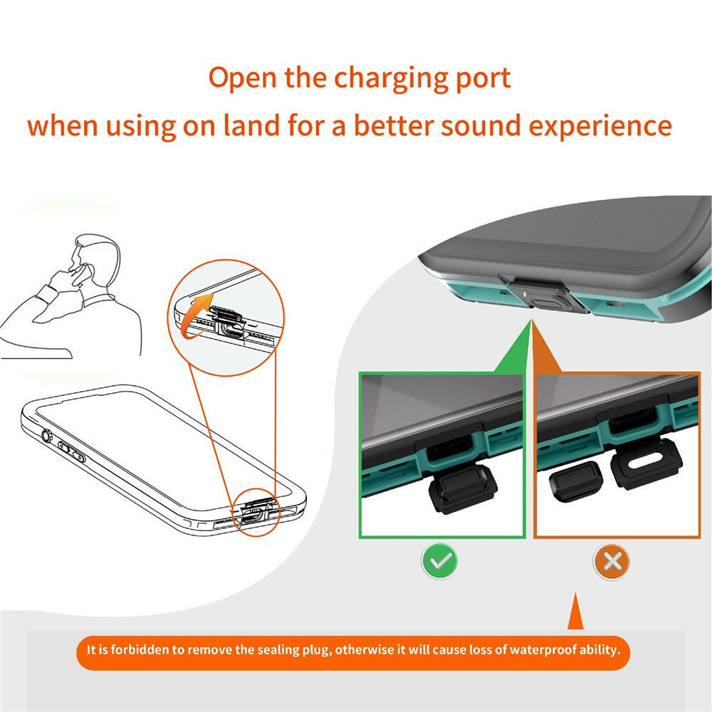 REDPEPPER Dot+ Series For iPhone 17 Pro Max Cellphone Case Compatible with MagSafe IP68 Waterproof Clear Back Phone Cover - Blue