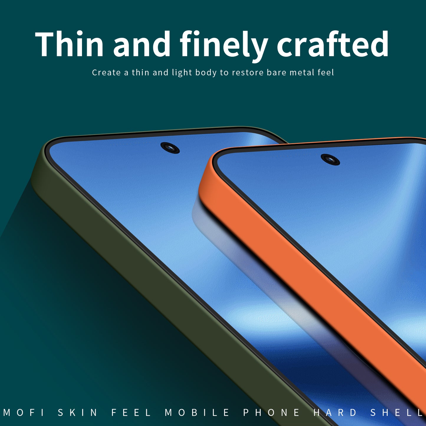 For Oppo K12s 5G Phone Case MOFI JK Qin Series Skin-Touch Matte Anti-fingerprint Back Cover - Orange
