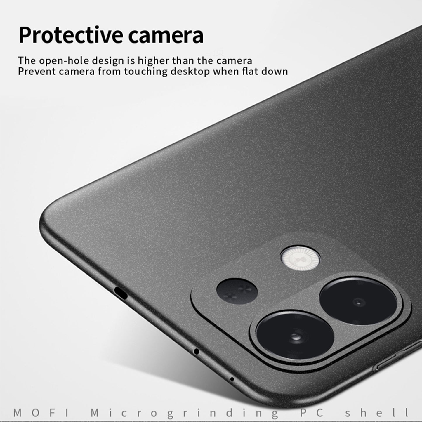 For Oppo K12s 5G PC Case MOFI Shield Matte Series Slim Fit Phone Cover - Gray