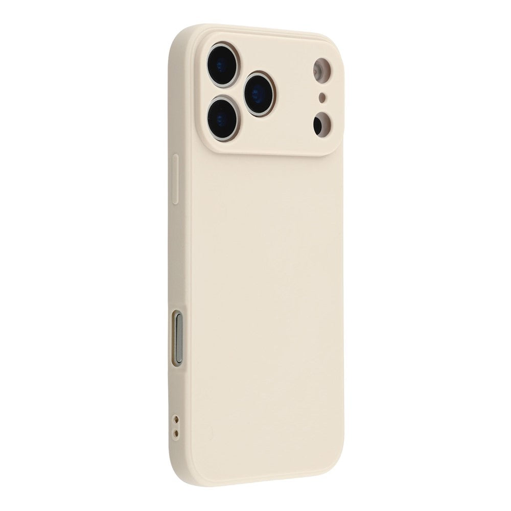 For iPhone 17 Pro Max Case Precise Cutouts Straight Edge TPU Shockproof Phone Cover - White
