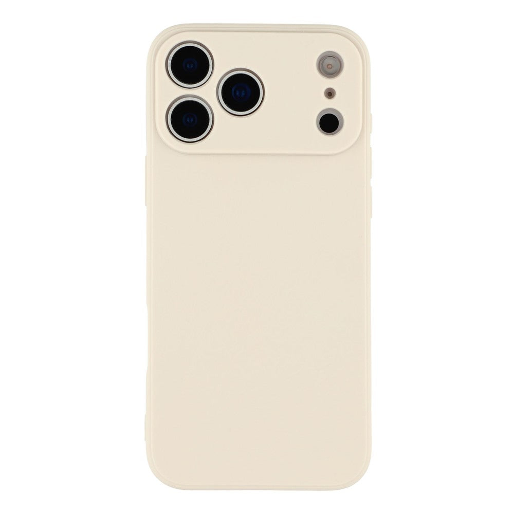 For iPhone 17 Pro Max Case Precise Cutouts Straight Edge TPU Shockproof Phone Cover - White