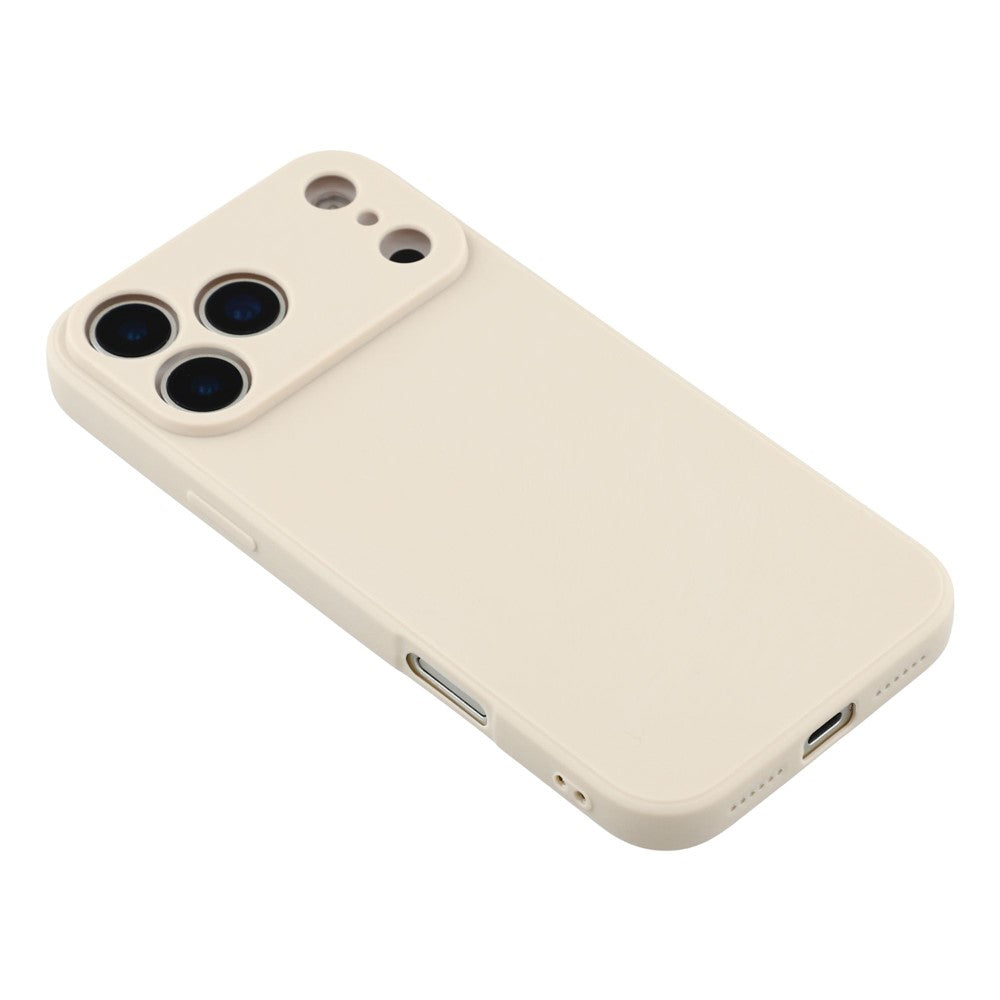 For iPhone 17 Pro Max Case Precise Cutouts Straight Edge TPU Shockproof Phone Cover - White