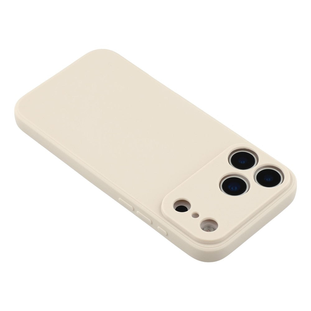 For iPhone 17 Pro Max Case Precise Cutouts Straight Edge TPU Shockproof Phone Cover - White