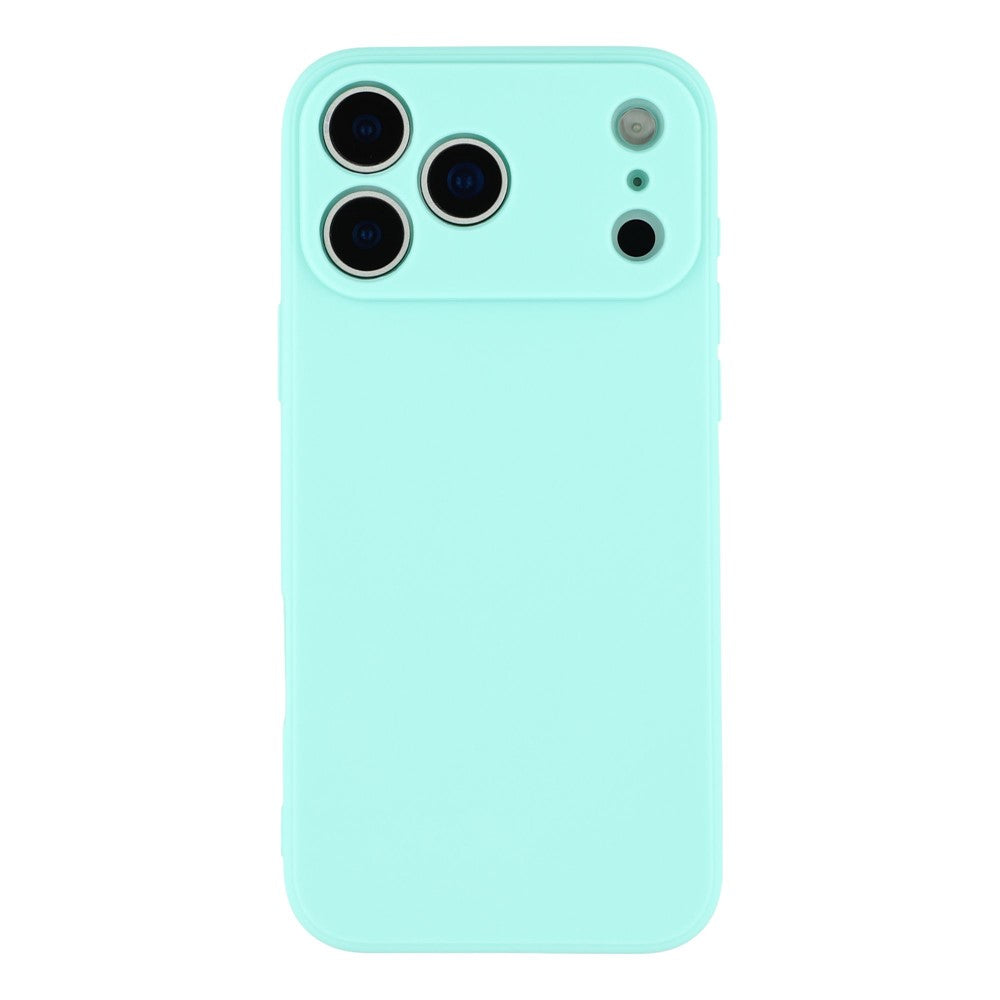 For iPhone 17 Pro Max Case Precise Cutouts Straight Edge TPU Shockproof Phone Cover - Baby Blue