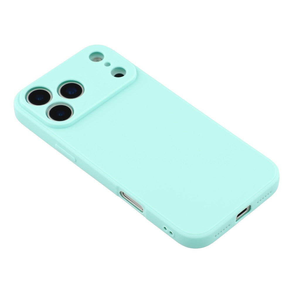 For iPhone 17 Pro Max Case Precise Cutouts Straight Edge TPU Shockproof Phone Cover - Baby Blue