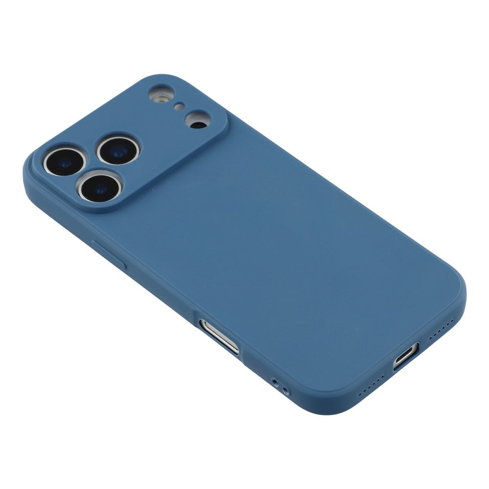 For iPhone 17 Pro Max Case Precise Cutouts Straight Edge TPU Shockproof Phone Cover - Sapphire