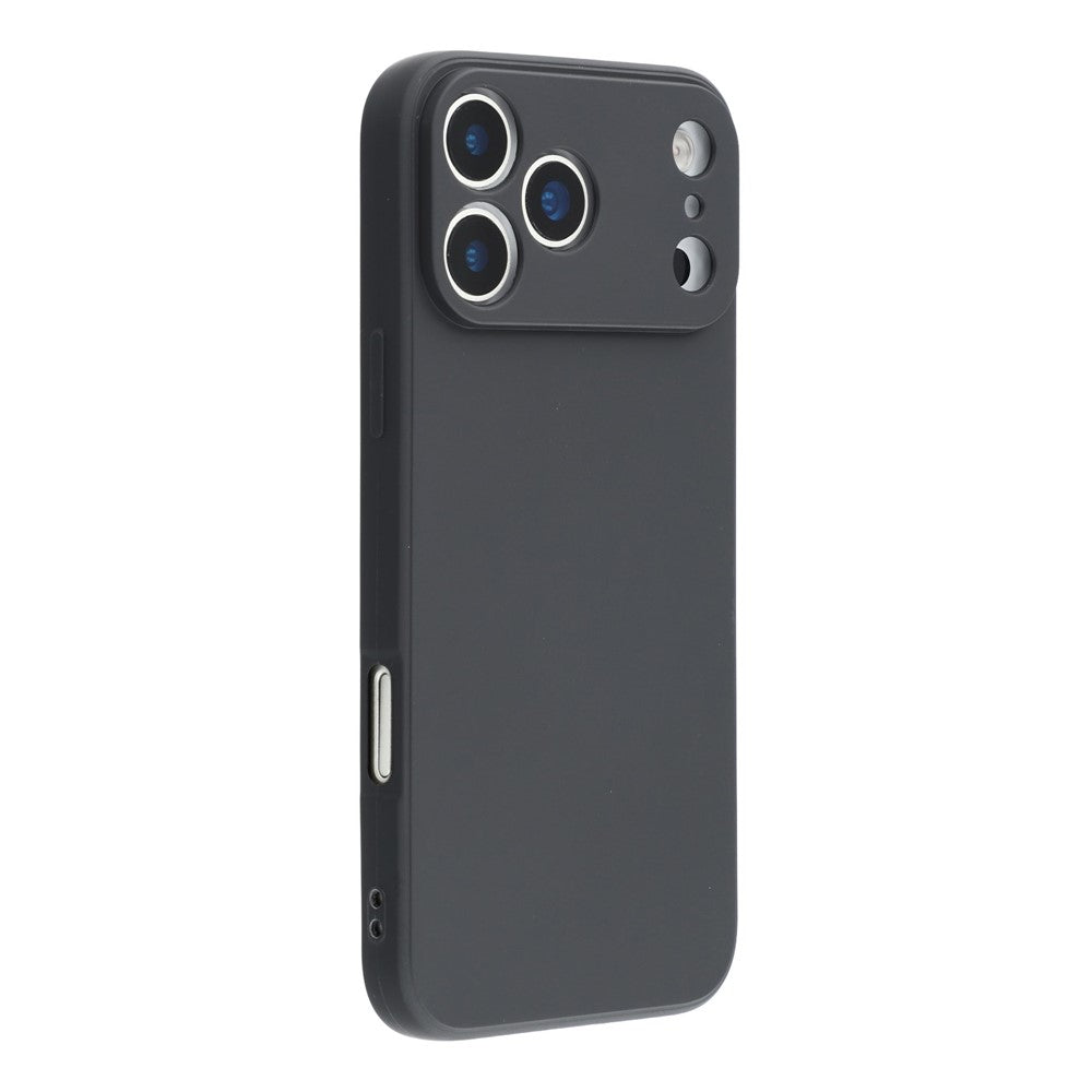 For iPhone 17 Pro Max Case Precise Cutouts Straight Edge TPU Shockproof Phone Cover - Black
