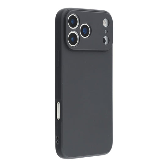 For iPhone 17 Pro Max Case Precise Cutouts Straight Edge TPU Shockproof Phone Cover - Black