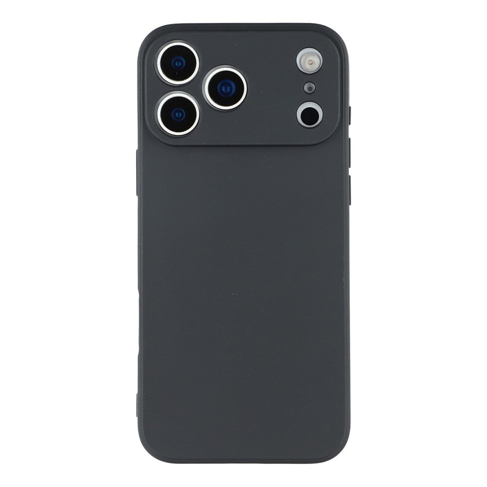 For iPhone 17 Pro Max Case Precise Cutouts Straight Edge TPU Shockproof Phone Cover - Black