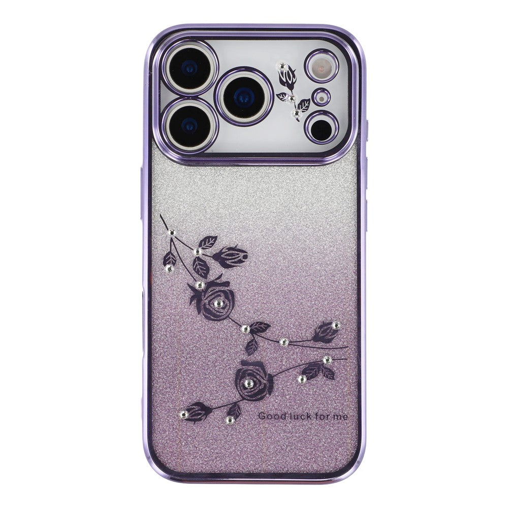 KADEM For iPhone 17 Pro Max Case Flower TPU Flexible Gradient Phone Cover - Purple