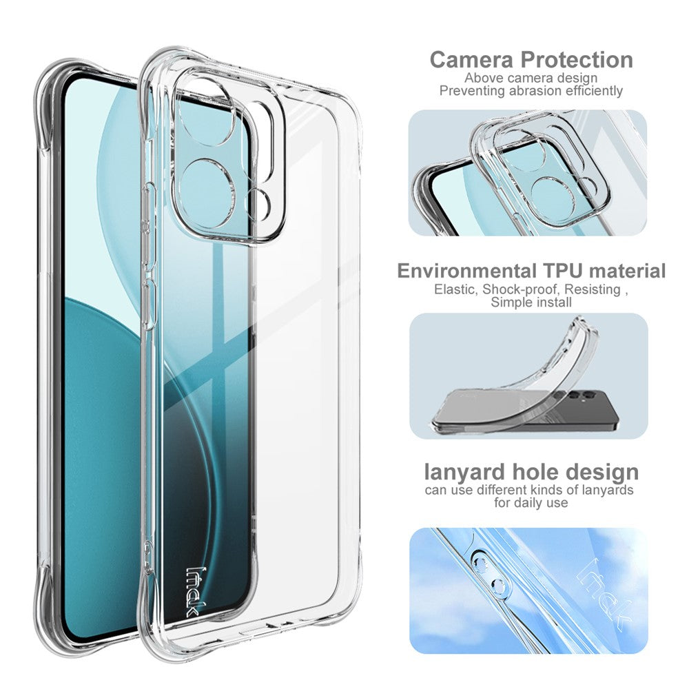 IMAK For Oppo Reno14 Pro 5G (Global) Case TPU Phone Cover Airbag Shockproof Protection - Transparent