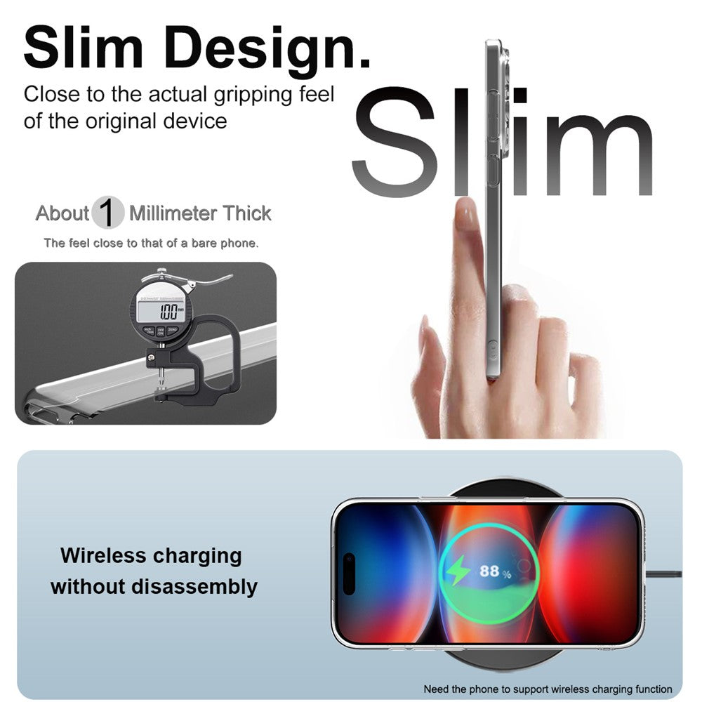 IMAK UX-5 Series For iPhone 17 Pro Max Case Shockproof TPU Clear Slim Back Shell