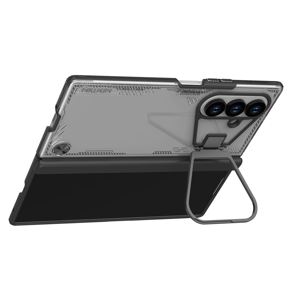 NILLKIN Iceblade CamProp For Samsung Galaxy Z Fold7 5G Case Lens Frame Kickstand PC + TPU Phone Cover