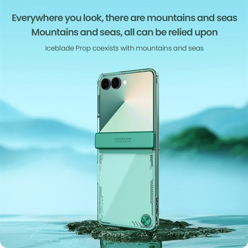 NILLKIN Iceblade For Samsung Galaxy Z Flip7 5G Case PC + TPU Phone Cover - Green