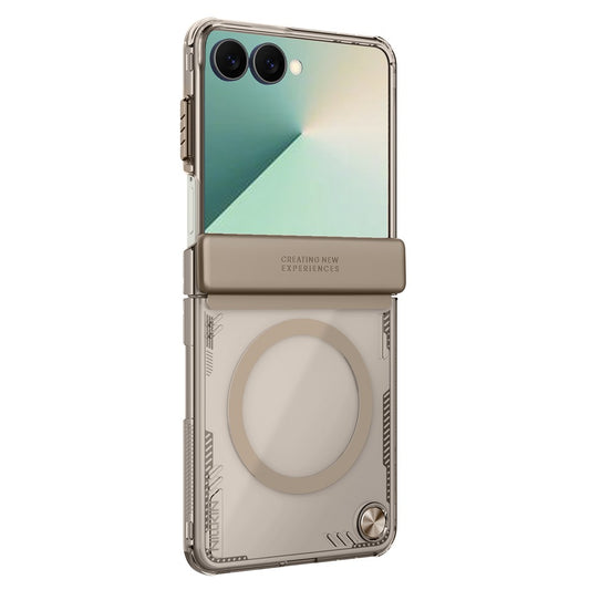 NILLKIN Iceblade For Samsung Galaxy Z Flip7 5G Case Compatible with MagSafe PC + TPU Phone Cover - Gold