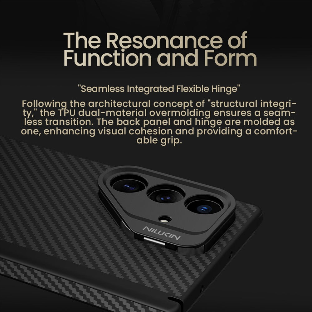 NILLKIN For Samsung Galaxy Z Fold7 5G Case Compatible with MagSafe TPU + Aramid Fiber Lens Kickstand Phone Cover Precision Cutout
