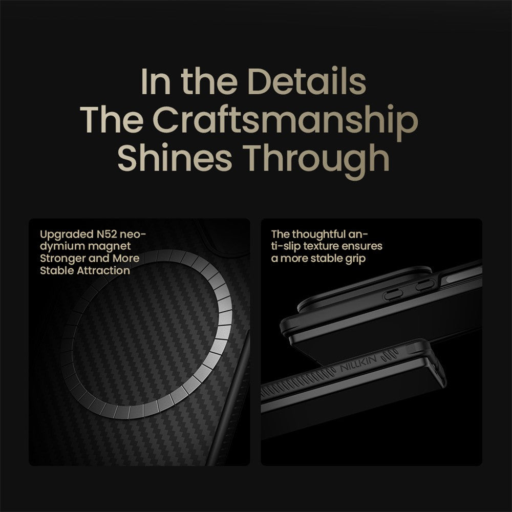 NILLKIN CarboProp For Samsung Galaxy Z Fold7 5G Magnetic Case Kickstand Aramid Fiber Phone Cover Precise Cutout with Stylus Pen