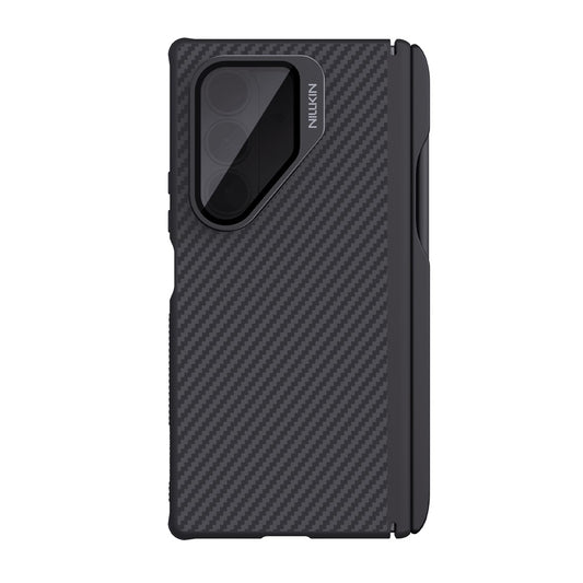 NILLKIN CarboProp For Samsung Galaxy Z Fold7 5G Magnetic Case Clear Black Lens Lid Aramid Fiber Phone Cover with Stylus Pen