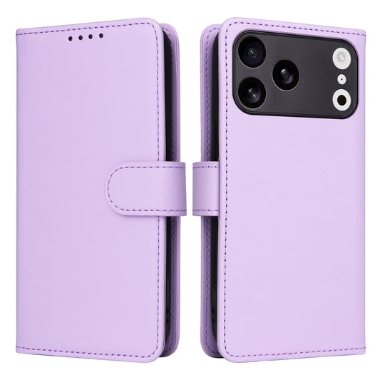 For iPhone 17 Pro Max Magnetic Case BETOPNICE Detachable PU Leather Phone Cover with Strap - Purple