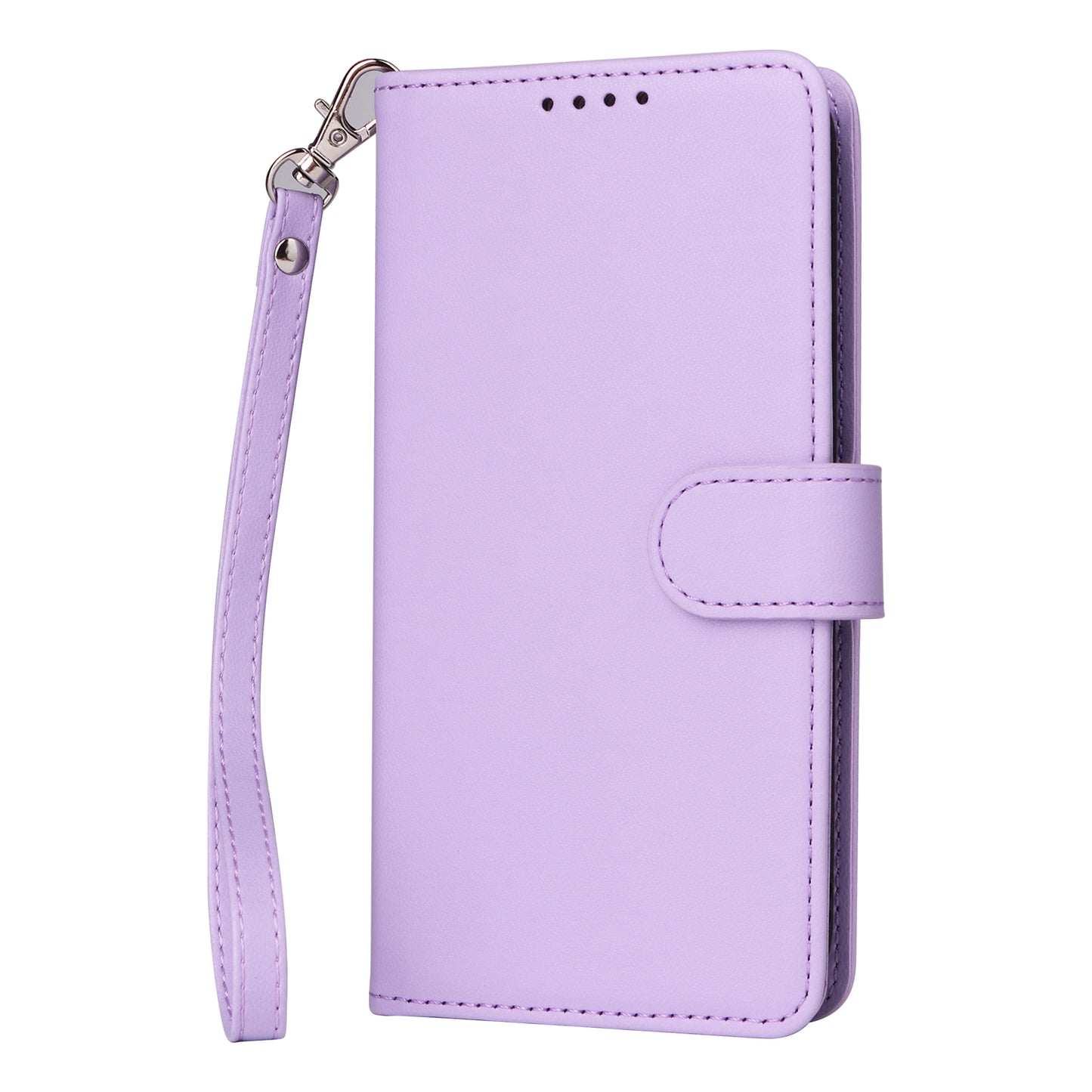 For iPhone 17 Pro Max Magnetic Case BETOPNICE Detachable PU Leather Phone Cover with Strap - Purple
