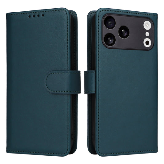 For iPhone 17 Pro Max Magnetic Case BETOPNICE Detachable PU Leather Phone Cover with Strap - Green