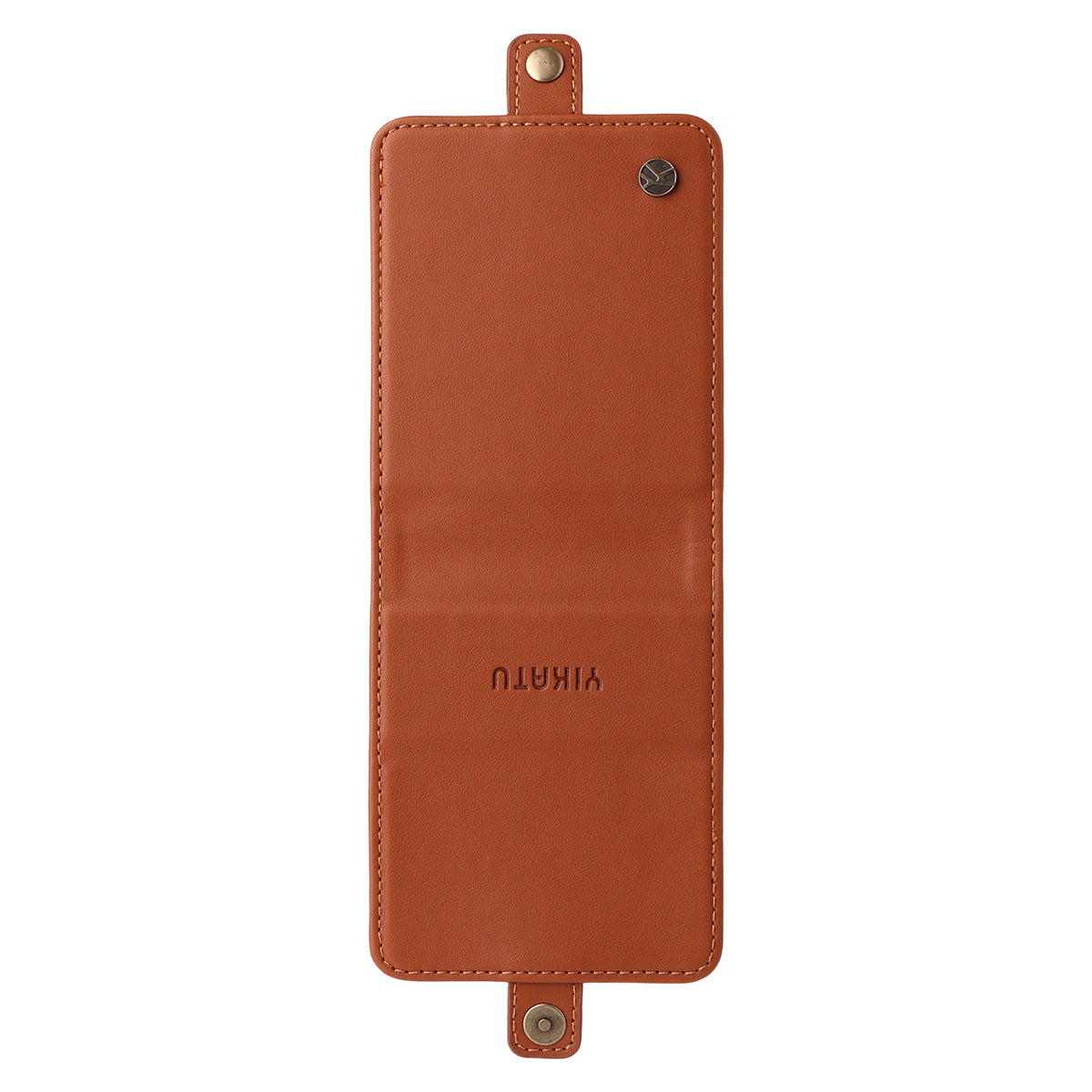 For Samsung Galaxy Z Flip7 5G Phone Cases YIKATU Magnetic Closure PU Leather Mobile Cover - Brown