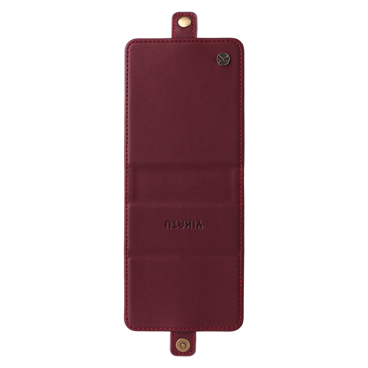 For Samsung Galaxy Z Flip7 5G Phone Cases YIKATU Magnetic Closure PU Leather Mobile Cover - Wine Red