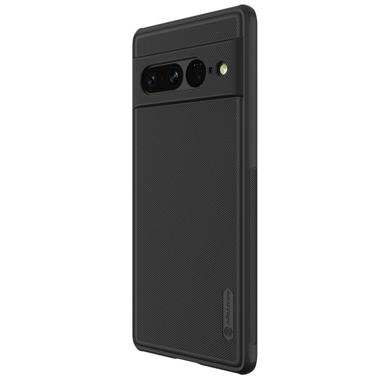 NILLKIN Super Frosted Shield Pro Phone Cover for Google Pixel 7 Pro 5G, Matte Finish PC+TPU Drop-proof Cell Phone Cover - Black