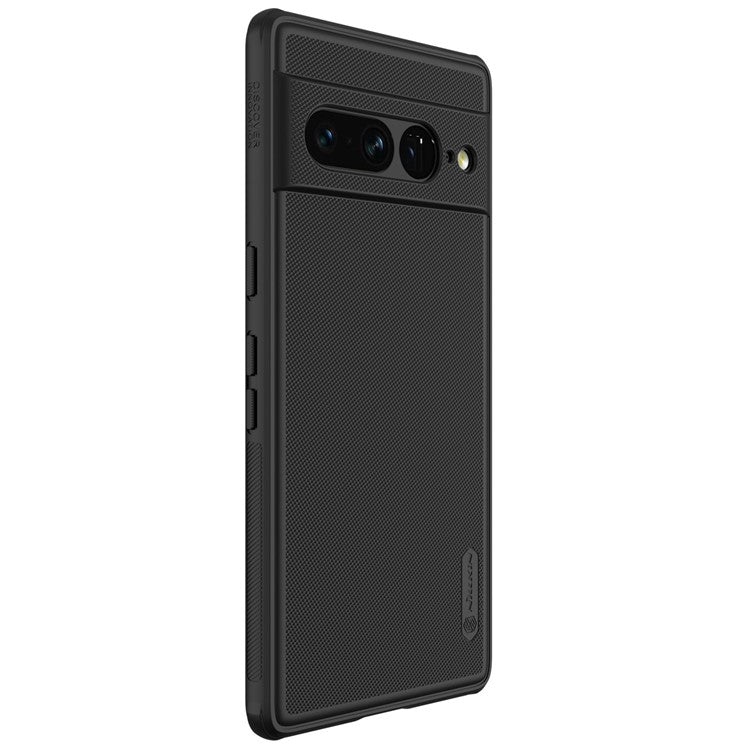 NILLKIN Super Frosted Shield Pro Phone Cover for Google Pixel 7 Pro 5G, Matte Finish PC+TPU Drop-proof Cell Phone Cover - Black