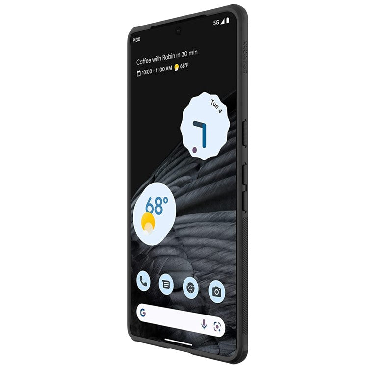 NILLKIN Super Frosted Shield Pro Phone Cover for Google Pixel 7 Pro 5G, Matte Finish PC+TPU Drop-proof Cell Phone Cover - Black