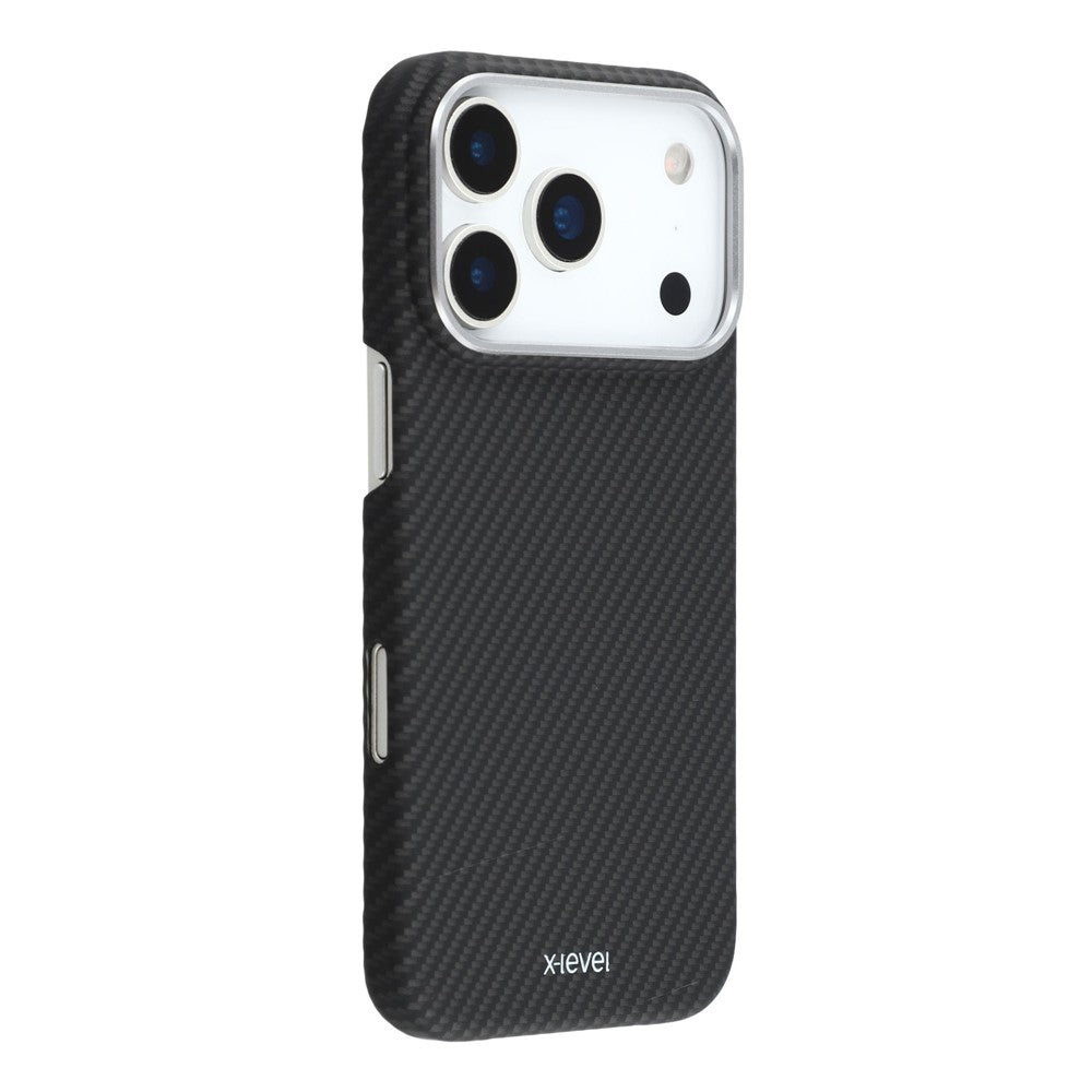 X-LEVEL For iPhone 17 Pro Max Case Carbon Fiber Texture Hard PC Phone Cover Anti Shock