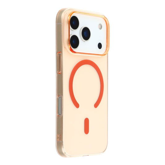 X-LEVEL For iPhone 17 Pro Max Case Compatible with MagSafe Clear Back Slim Hard PC Phone Cover - Transparent Orange