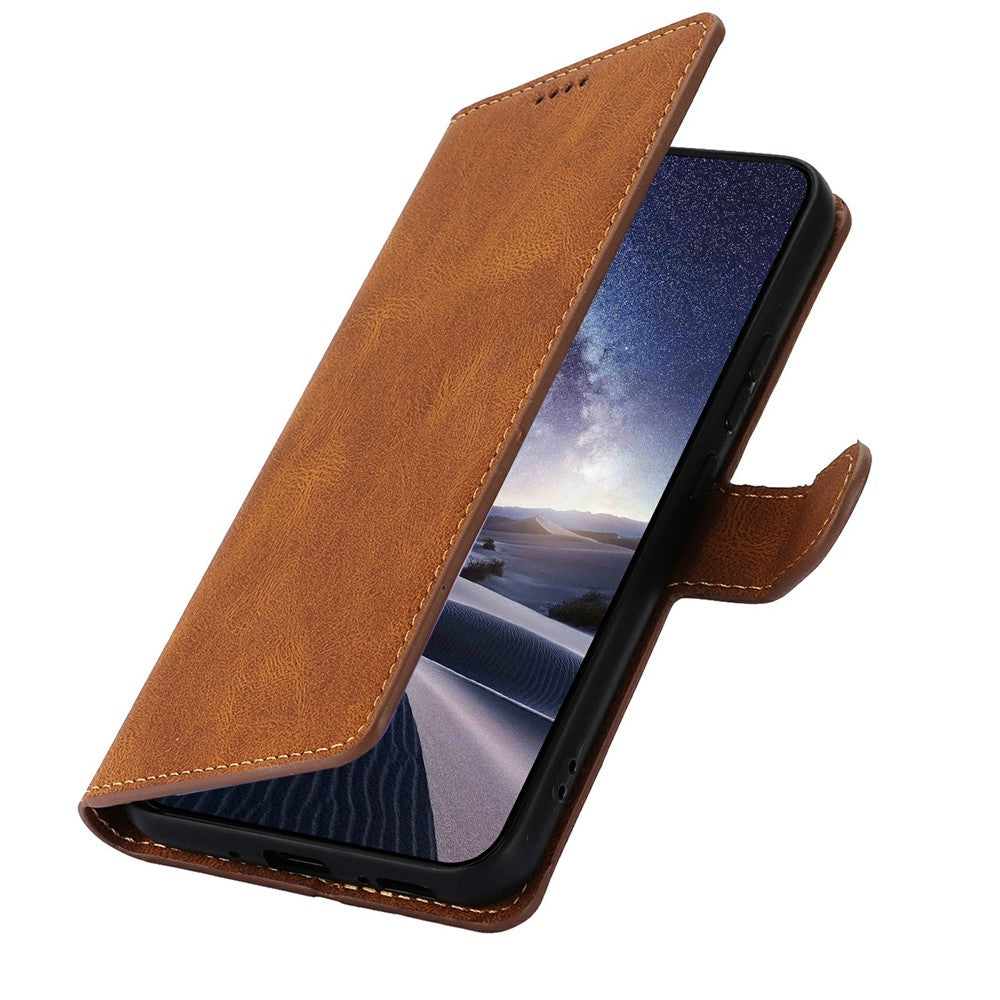For iPhone 17 Pro Max Case PU Leather Phone Cover with Wallet Stand - Brown