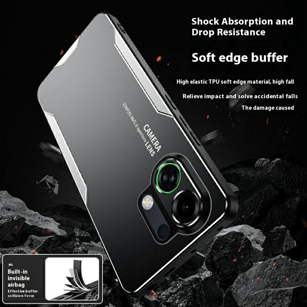 For Oppo K13 Turbo Pro 5G Phone Case Aluminium Alloy TPU PC Back Cover - Silver