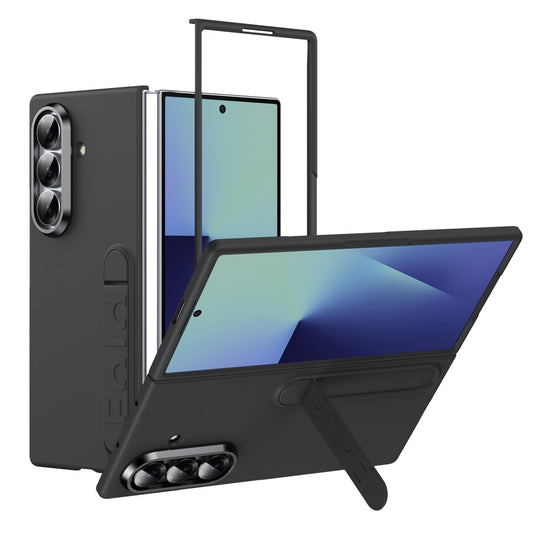 For Samsung Galaxy Z Fold7 5G Case Kickstand Hard PC Phone Cover (without Screen Protector) - Black