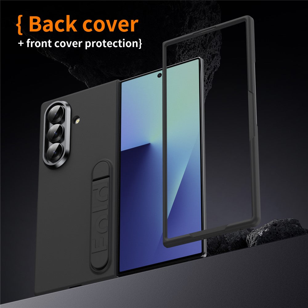 For Samsung Galaxy Z Fold7 5G Case Kickstand Hard PC Phone Cover (without Screen Protector) - Black