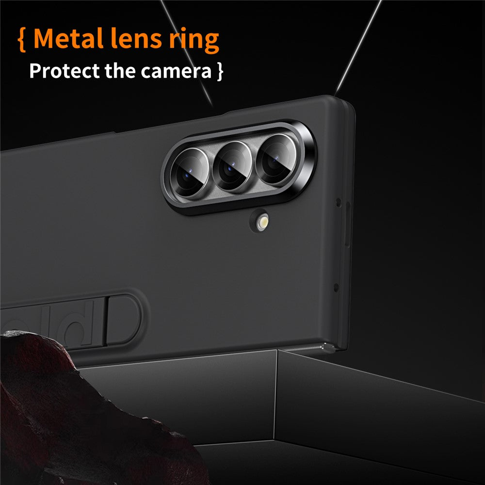 For Samsung Galaxy Z Fold7 5G Case Kickstand Hard PC Phone Cover (without Screen Protector) - Black