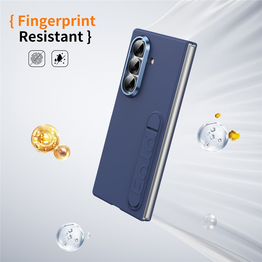 For Samsung Galaxy Z Fold7 5G Case Kickstand Hard PC Phone Cover (without Screen Protector) - Navy Blue