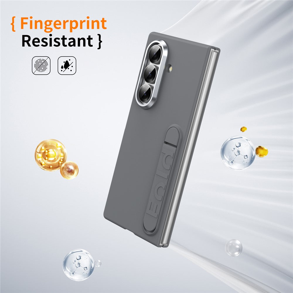 For Samsung Galaxy Z Fold7 5G Case Kickstand Hard PC Phone Cover (without Screen Protector) - Dark Grey