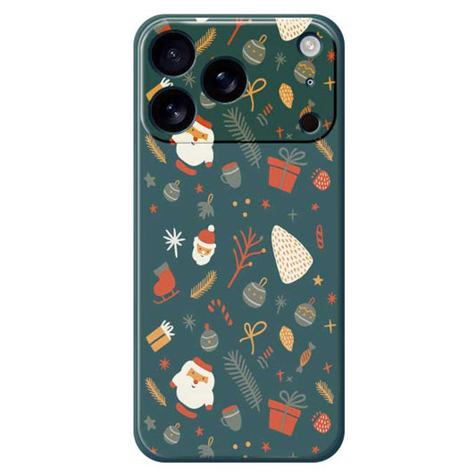 For iPhone 17 Pro Max Case Candy Gifts Pattern Printing Straight Edge TPU Phone Back Cover - Green