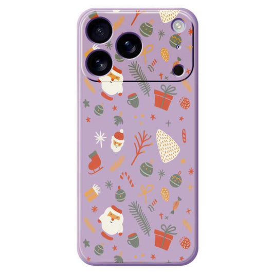For iPhone 17 Pro Max Case Candy Gifts Pattern Printing Straight Edge TPU Phone Back Cover - Purple