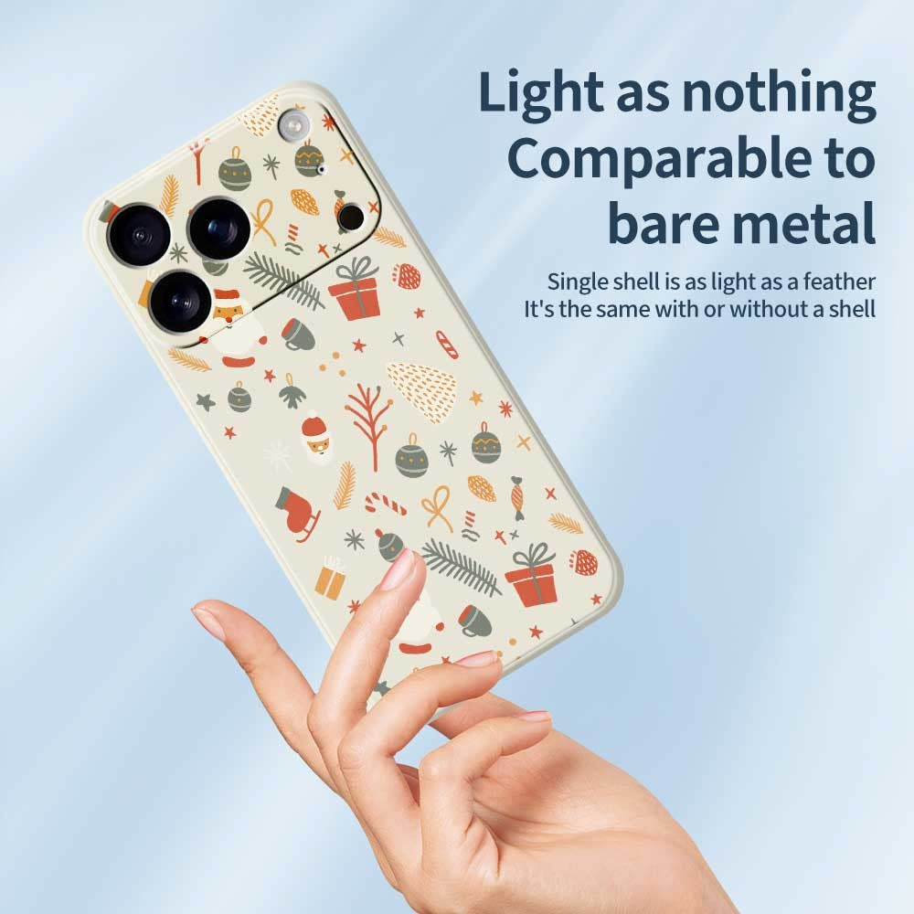 For iPhone 17 Pro Max Case Candy Gifts Pattern Printing Straight Edge TPU Phone Back Cover - Black