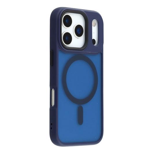 For iPhone 17 Pro Max Case Compatible with MagSafe Skin-Touch PC + TPU Phone Cover - Navy Blue